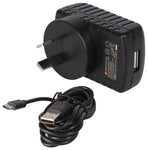 12W USB Charger 2.4A + USB Type-C Charging Cable (Black)