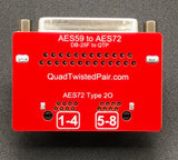 AES-72-2O Dual RJ45 to DB25 Adapter