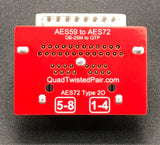 AES-72-2O Dual RJ45 to DB25 Adapter