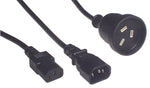 IEC Y-Cord C13+C14+Mains Socket